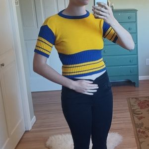 vintage 1970s cheerleader sweater